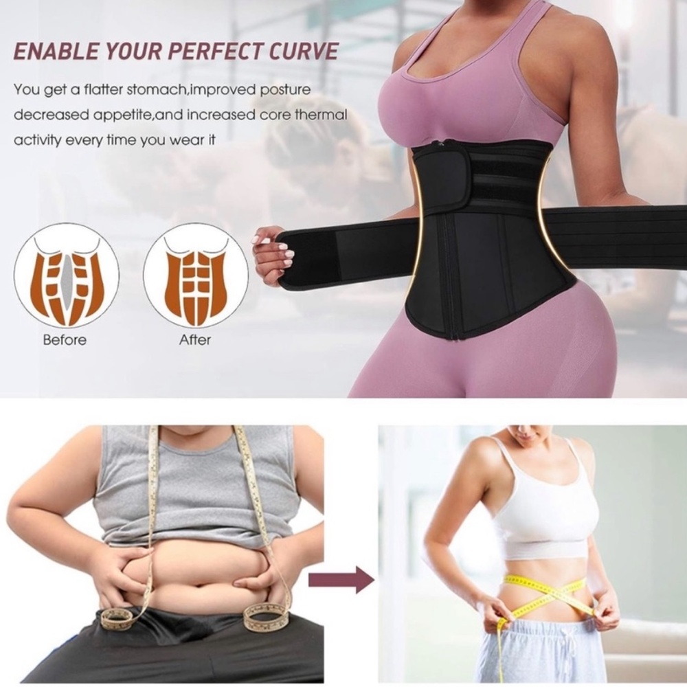 Womens Corset Latex Waist Trainer Shapewear - Picture 9 of 13